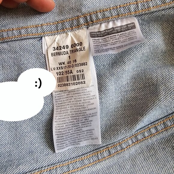 Levi’s Made & Crafted Patched Boyfriend Trucker Jacket Bermuda Triangle Size 1 S - Picture 8 of 9